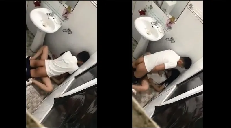 Em gái say xỉn và người yêu trong phòng tắm nhà hàng